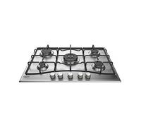 Hotpoint PCN 752 T/IX/HA Noir, Acier inoxydable Intégré 75 cm Gaz 5 zone(s)