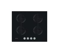 Plaque Gaz ING 61T/BK 7300W 4 Foyer Alimenté au Gaz Encastré Commande Frontale Verre Noir