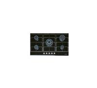 CATA LCI 9041 BK Table de Cuisson à Gaz 5 Brûleurs En Fonte Allumage Électronique Soupapes de Sécurité Préparée Pour le Gaz Naturel Puissance 11kW Couleur Noire 87 cm