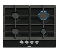 Siemens Plaque gaz encastrable EC6A6PI90 iQ500 4 foyers stepFlame Noir