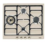 Plaque gaz SR764PO, Email crème, grille fonte