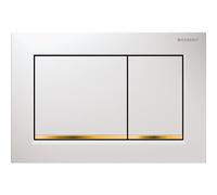 Plaque Geberit Omega20 Carrée Blanche / Dorée | 115.080.KK.1 Blanche