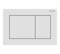 Plaque Geberit Omega20 carrée DT blanc mat laqué facile net blanc - GEBERIT 115.080.01.1
