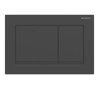 Plaque Geberit Omega20 carrée DT noir mat laqué facile net noir - GEBERIT 115.080.16.1