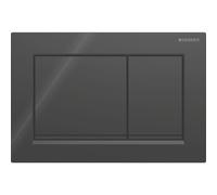 Plaque Geberit Omega20 carrée DT noir noir mat - GEBERIT 115.080.DW.1