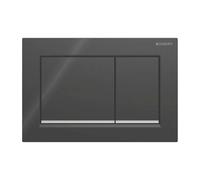 Plaque Geberit Omega20 Carrée Noire / Chromée Brillante | 115.080.KM.1 Noire