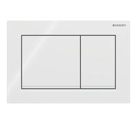 Plaque Geberit Omega20 carréeDT blanc blanc mat - GEBERIT 115.080.11.1