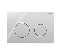 Geberit Plaque Omega 20 Ronde 115085KH1 chromée/chromée satinée pour réservoirs Omega