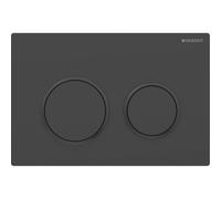 Plaque Geberit Omega20 ronde DT noir mat laqué facile net noir - GEBERIT 115.085.16.1