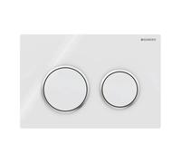 Plaque Geberit Omega20 RouBianco / Chromé Brillant Double Bouton | 115.085.KJ.1