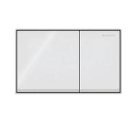 Plaque Geberit Omega60 Carrée Verre Blanc / Chrome Brillant | 115.081.SI.1 Verre
