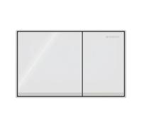 Plaque Geberit Omega60 Carrée Verre Blanc / Chrome Brillant | 115.081.SI.1 Verre