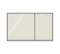 Plaque Geberit Omega60 Carrée Verre Gris Sable / Chromé Brillant | 115.081.JL.