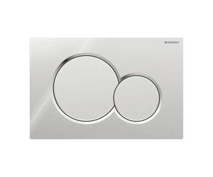 Plaque Geberit Sigma01 Chromé Brillant / Chromé Satiné Double Bouton | 115,7