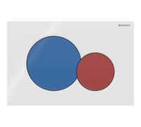 Plaque Geberit Sigma01 ronde DT blanc bleu rouge - GEBERIT 115.770.LB.5