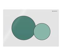 Plaque Geberit Sigma01 ronde DT blanc vert forêt vert clair - GEBERIT 115.770.79.5