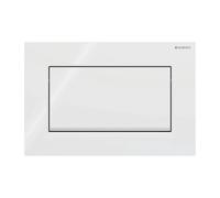Plaque Geberit Sigma10 Carrée Blanche / Chromée Brillante | 115.893.KJ.1 Blanche