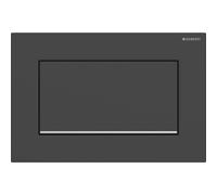 Plaque Geberit Sigma10 carréee inter à visser noir mat facile net chr bri - GEBERIT 115.893.14.1