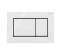 Plaque Geberit Sigma20 Carrée Blanche / Blanche Mate Double Bouton (ex Sigma30)