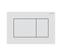 Plaque Geberit Sigma20 Carrée Blanche Vernie Mate / Blanche Double Bouton (ex
