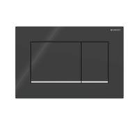 Geberit Sigma 20 Square plaque d'actionnement 115883KM1 noir / chromé brillant
