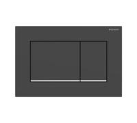 Plaque Geberit Sigma20 Carrée Noir Mat / Chromé Brillant Double Bouton (ex Sigma