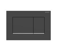 Plaque Geberit Sigma20 Carrée Noir Mat / Chromé Brillant Double Bouton (ex Sigma