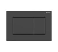 Plaque Geberit Sigma20 Carrée Noir Peint Mat / Noir Double Bouton (ex Sigm