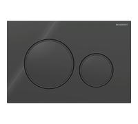 Plaque Geberit Sigma20 ronde DT noir noir mat - GEBERIT 115.882.DW.1