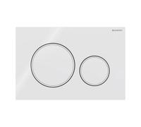 Plaque Geberit Sigma20 RouBianco / Blanc Mat Double Bouton | 115.882.11.1 B