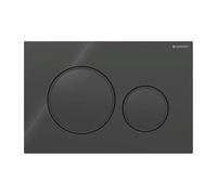Geberit Sigma 20 115882DW1 Plaque / bouton noir, anneau noir mat, pour double chasse