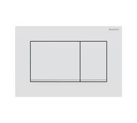 Plaque Geberit Sigma20 Square Blanc Matt / Chrome Poli Double Bouton (Ex Sig