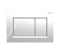 Plaque de commande double touche Sigma 30 -Chromé brillant/mat GEBERIT