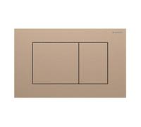 Plaque Geberit Sigma40 Carrée Inox Or Rouge Brossé Double Bouton | 115.629.Q