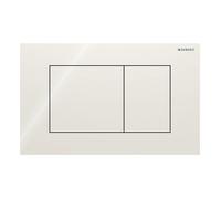 Plaque Geberit Sigma40 Carrée Verre Gris Sable Double Bouton | 115.629.JL.1 Ve