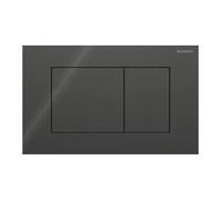 Plaque Geberit Sigma40 Carrée Verre Noir Double Bouton | 115.629.SJ.1 Verre Noir