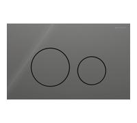 Plaque Geberit Sigma40 ronde DT verre gris velouté - GEBERIT 115.628.JK.1