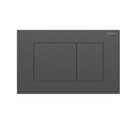Plaque Geberit Sigma40 Square Inoxydable Noir Brossé Double Taste 115.629.QD.1 I