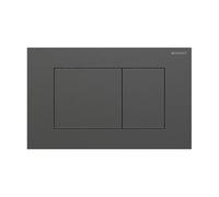 Plaque de déclenchement Geberit 115629QD1 Square , chrome noir / brossé, revêtement facile à nettoyer, pour double chasse