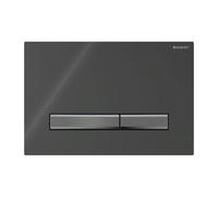 Plaque Geberit Sigma50 Carrée Noir / Noir Chromé Double Bouton | 115.671.DW.2 Ne