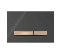Plaque Geberit Sigma50 Carrée Noir / Or Rouge Double Bouton | 115.670.DW.2 Noir