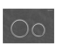 Plaque Geberit Sigma50 ronde DT chromé ardoise Mustang - GEBERIT 115.884.JM.1