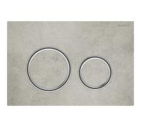 Plaque Geberit Sigma50 ronde DT chromé aspect béton - GEBERIT 115.884.JV.1