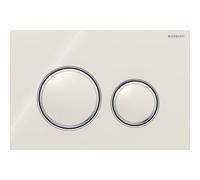 Plaque Geberit Sigma50 ronde DT chromé sable gris - GEBERIT 115.884.JL.1
