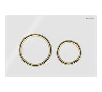 Plaque Geberit Sigma50 ronde DT laiton blanc - GEBERIT 115.652.SI.1