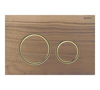 Plaque Geberit Sigma50 ronde DT laiton noyer américain - GEBERIT 115.652.JX.1
