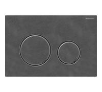 Plaque Geberit Sigma50 ronde DT noir chromé ardoise Mustang - GEBERIT 115.651.JM.1