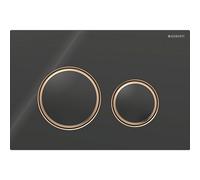 Plaque Geberit Sigma50 ronde DT or rouge noir - GEBERIT 115.650.SJ.1