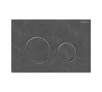 Geberit Plaque d'actionnement Sigma 50 ronde Mustang ardoise anneau noir chromé