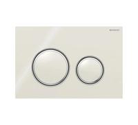 Plaque Geberit Sigma50 RouVetro Gris Sable / Chrome Double Bouton | 115.884.